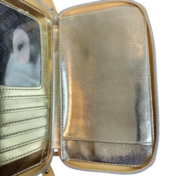 Steve Madden Mustard Yellow Leather Wristlet Wallet - Picture 11 of 13